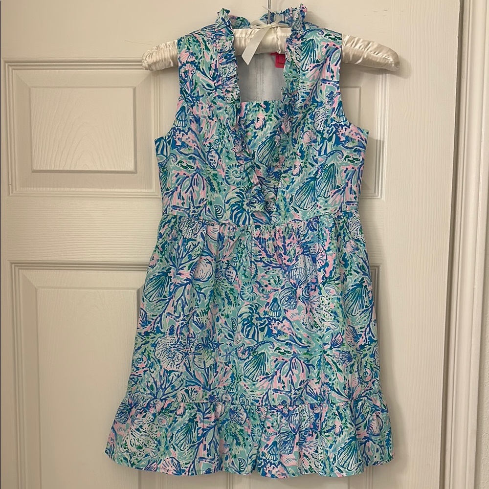 Lilly Pulitzer Floral Kids Dress - Blue and Pink size 8
